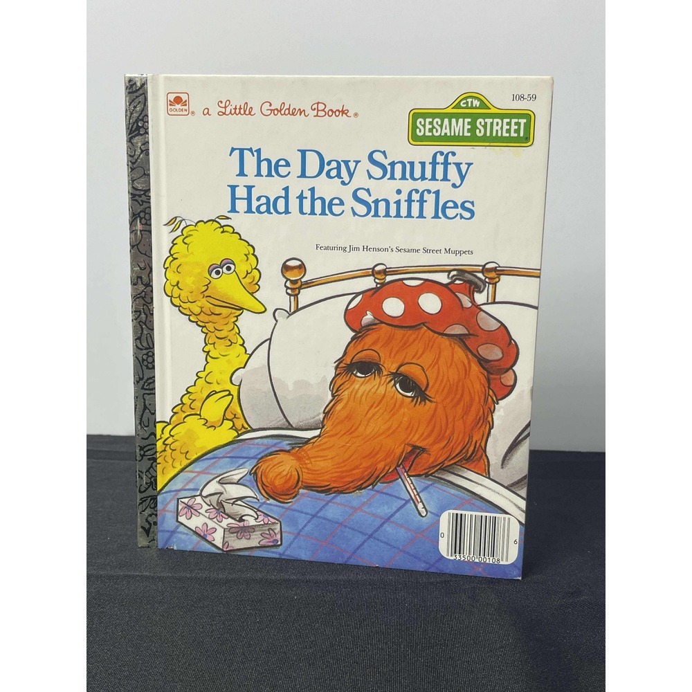 The Day Snuffy Had the Sniffles‎ Little Golden Book Sesame Street 1988